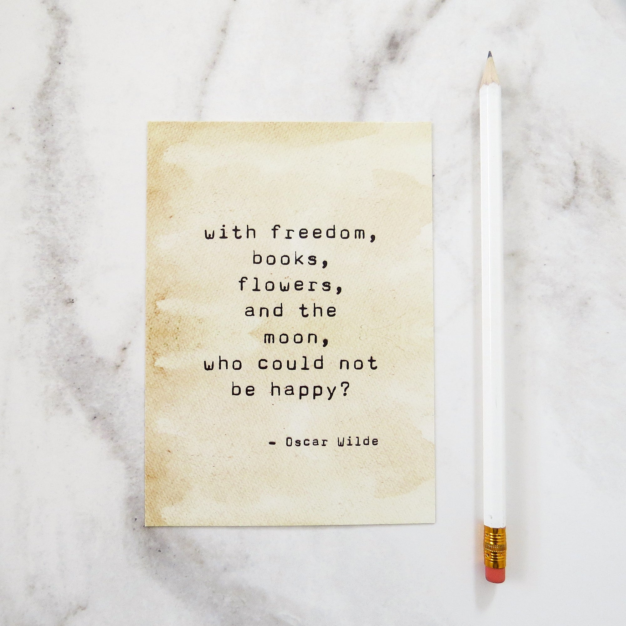 Oscar Wilde 'Moon' Quote Postcard - Literary Emporium 