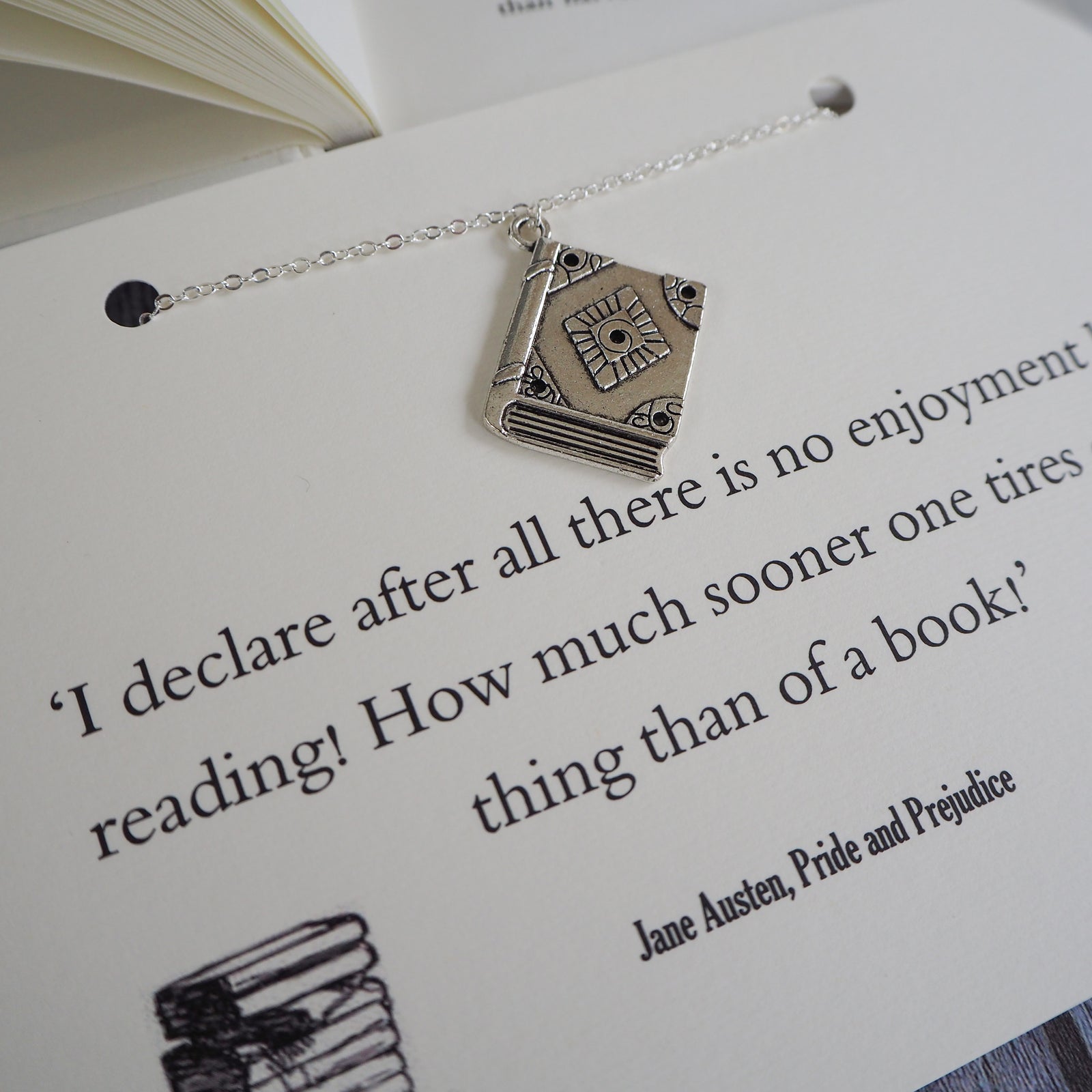 Pride And Prejudice Book Lover Necklace - Literary Emporium 