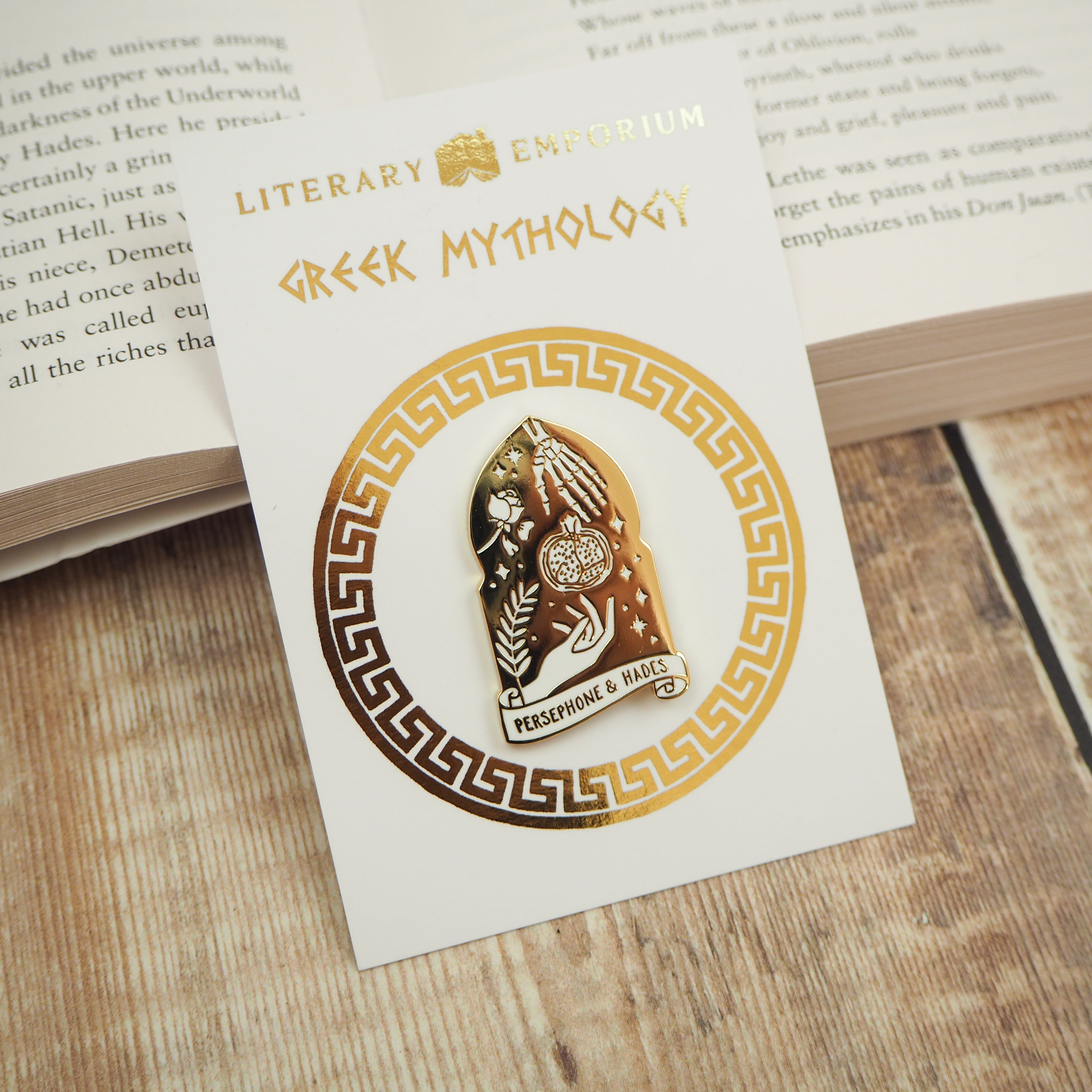 Persephone & Hades Enamel Pin – Greek Mythology Collection - Literary Emporium Ltd