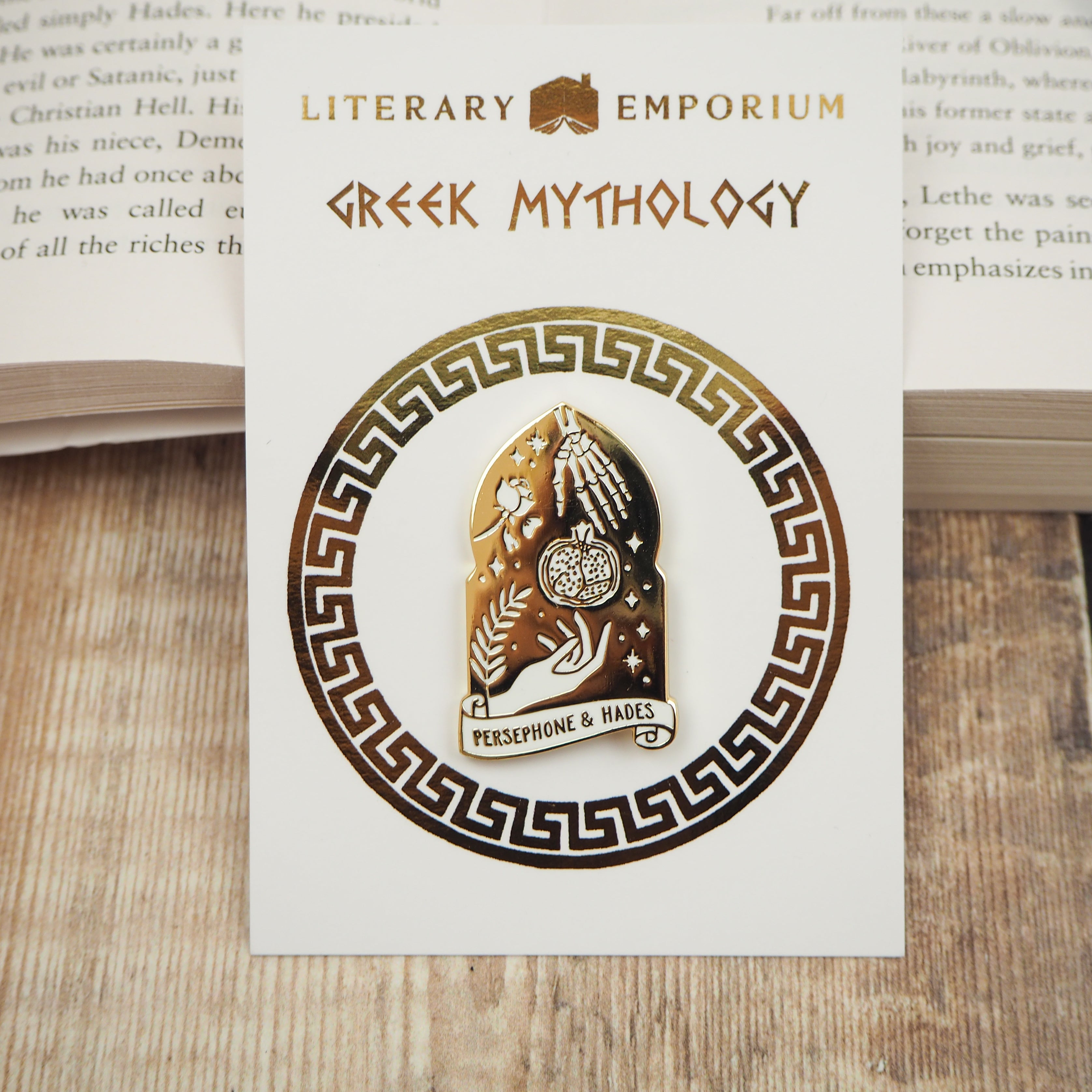 Persephone & Hades Enamel Pin – Greek Mythology Collection - Literary Emporium Ltd