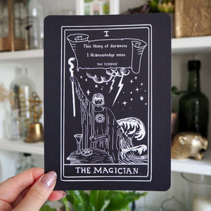 Prospero Tarot Card Mini Print - The Magician - Shakespeare Tarot Collection - Literary Emporium 
