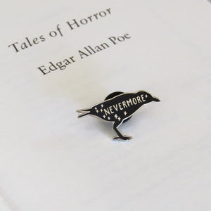 The Raven - Edgar Allan Poe Enamel Pin - Gothic Literature Collection - Literary Emporium 