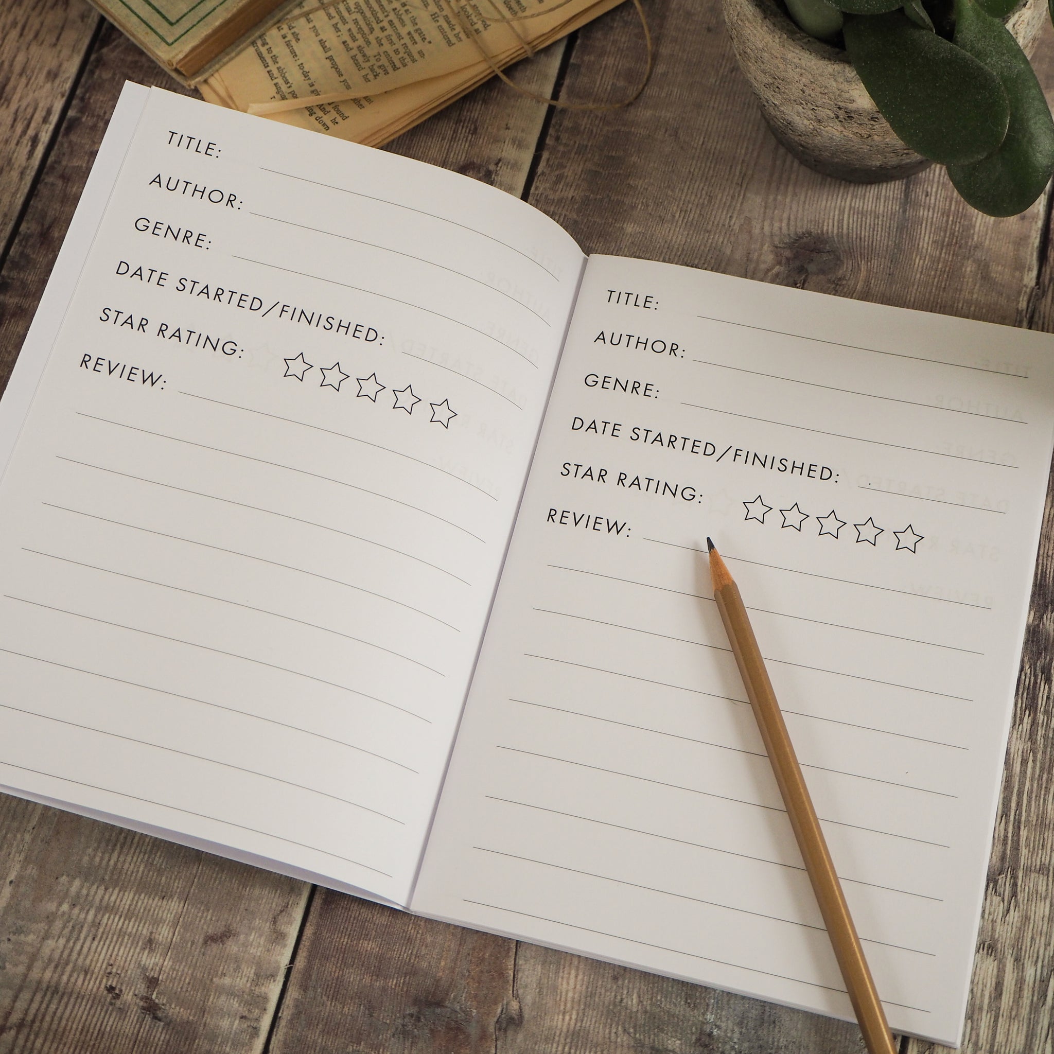 Reading Journal Stationery for Book Lovers Literary Emporium Ltd