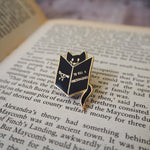 Reading Cat Enamel Pin - Literary Emporium 