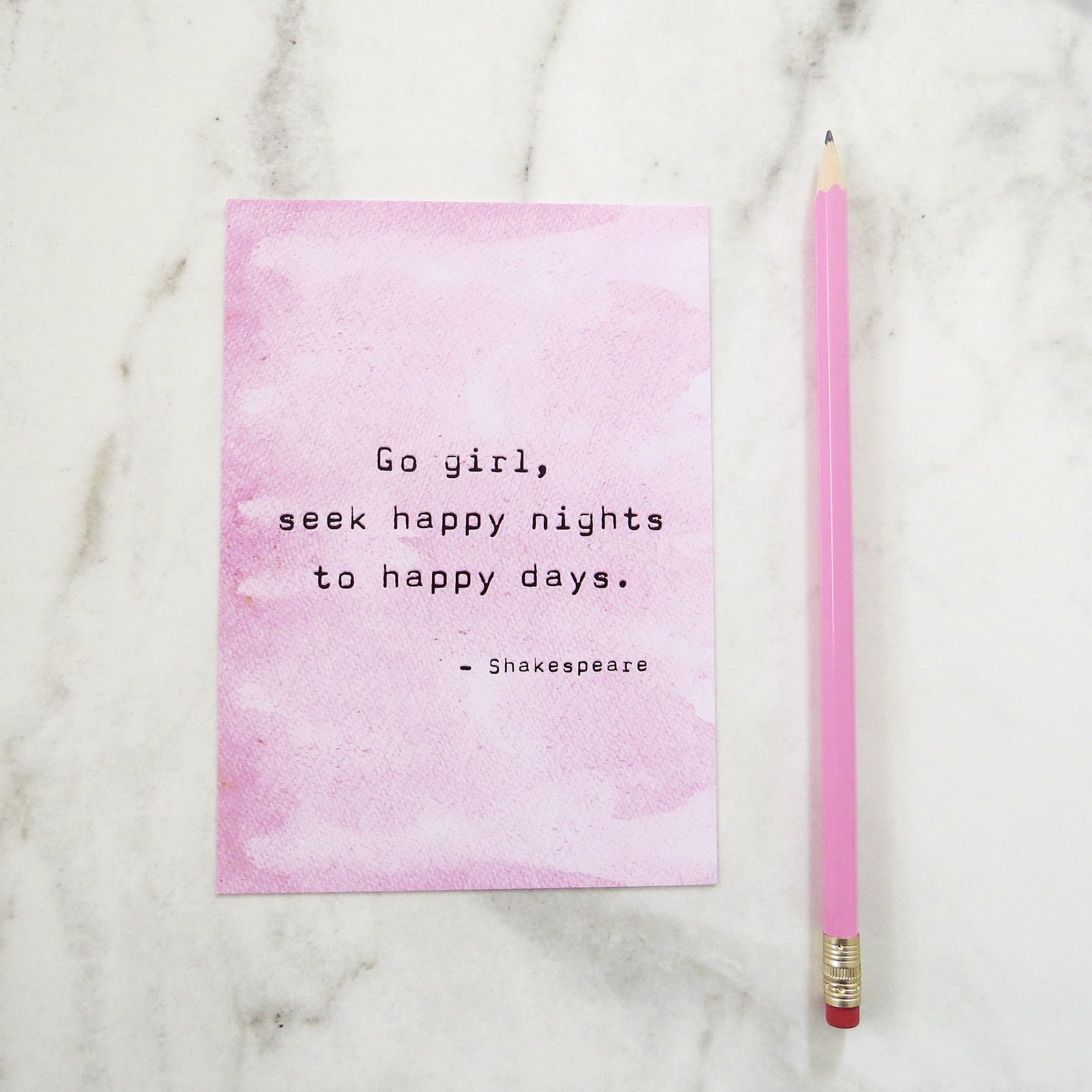 Shakespeare 'Go Girl' Postcard - Literary Emporium 