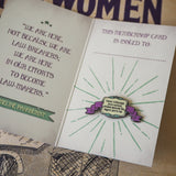 Take Courage Enamel Pin - Votes for Women Collection - Literary Emporium 