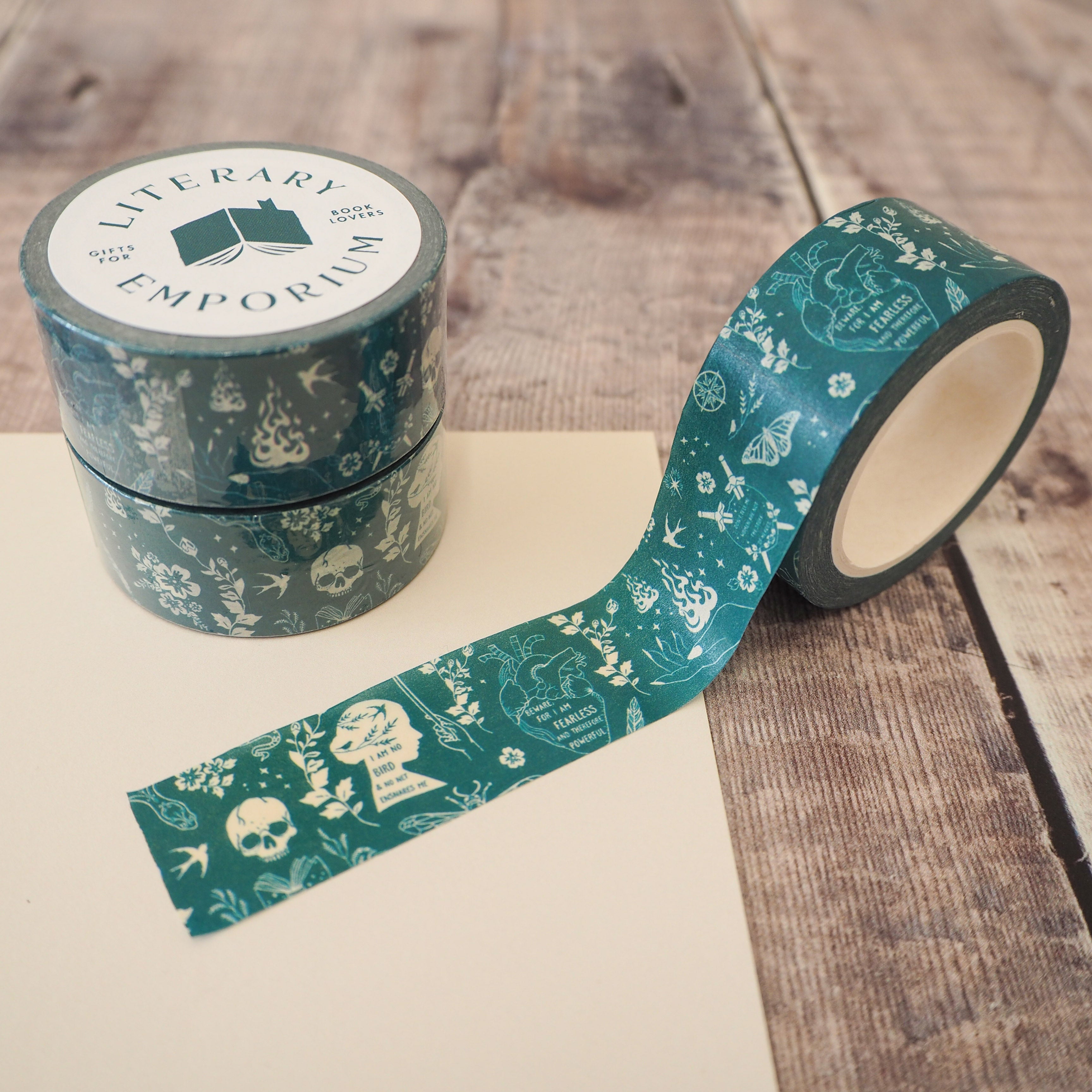 Teal Washi Tape - Literary Emporium Ltd