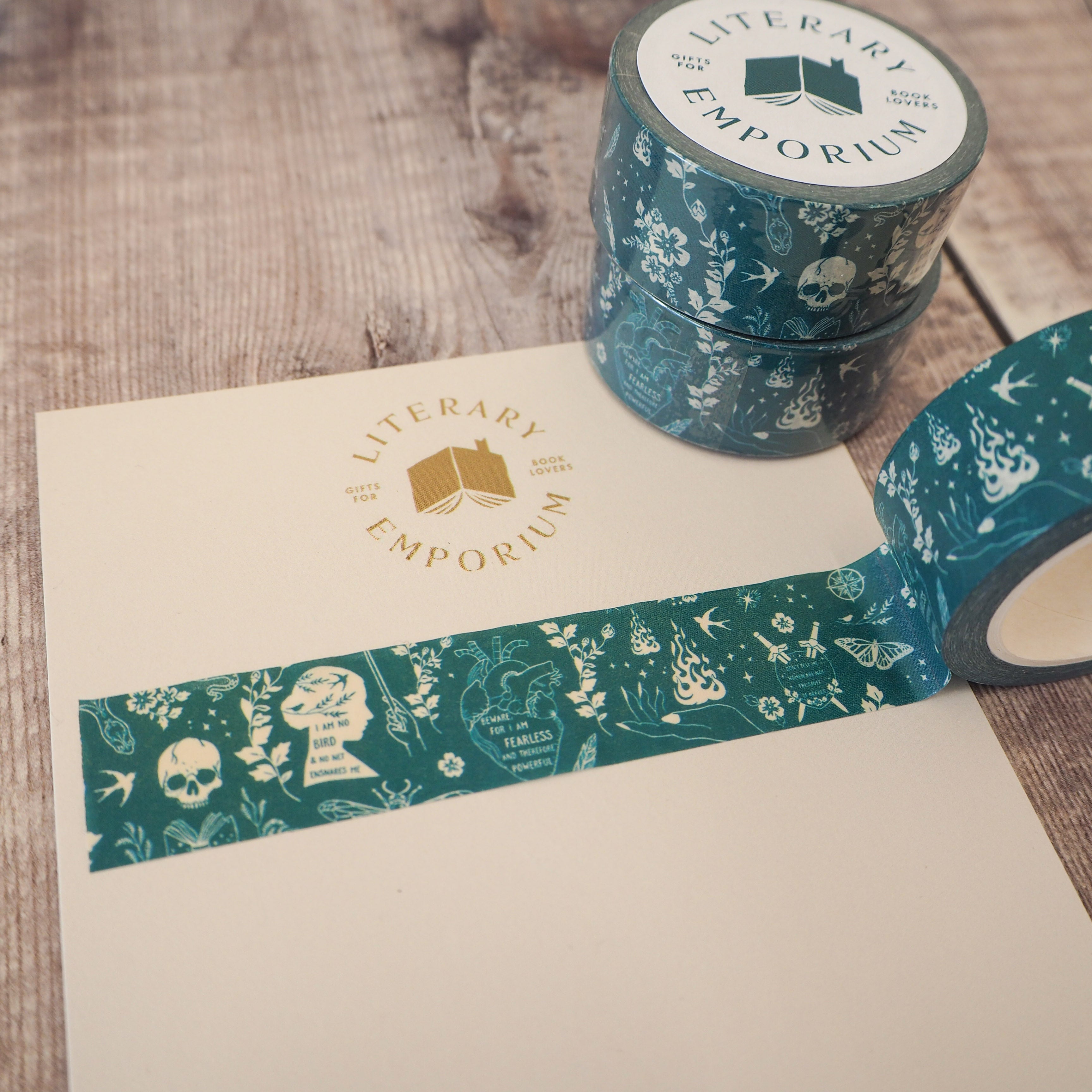 Teal Washi Tape - Literary Emporium Ltd