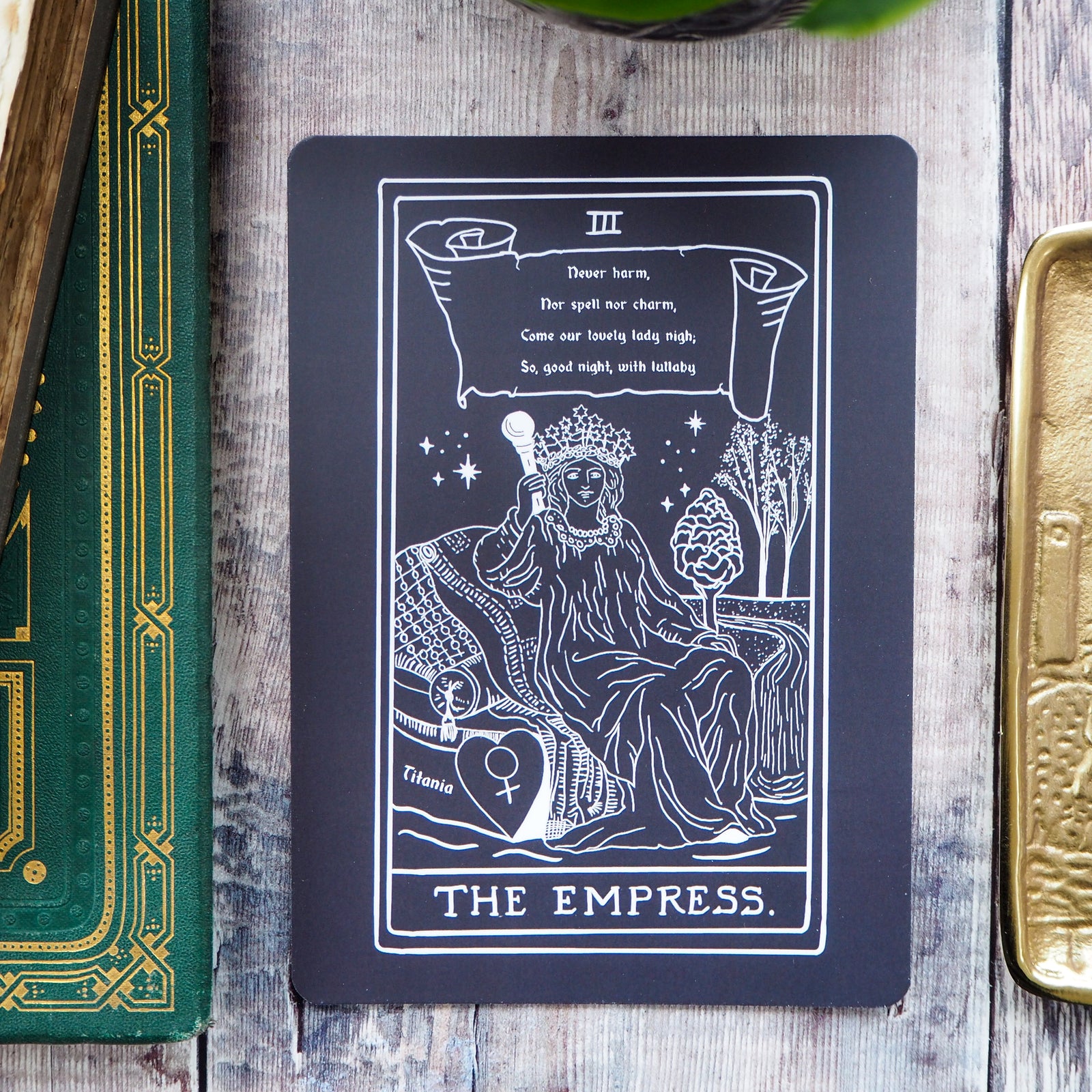 Titania Tarot Card Mini Print - The Empress - Shakespeare Tarot Collection