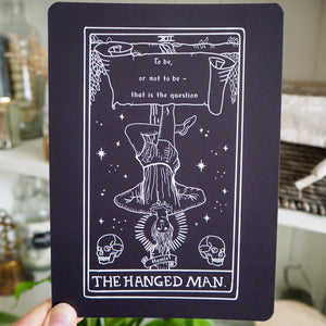 Hamlet Tarot Card Mini Print - The Hanged Man - Shakespeare Tarot Collection