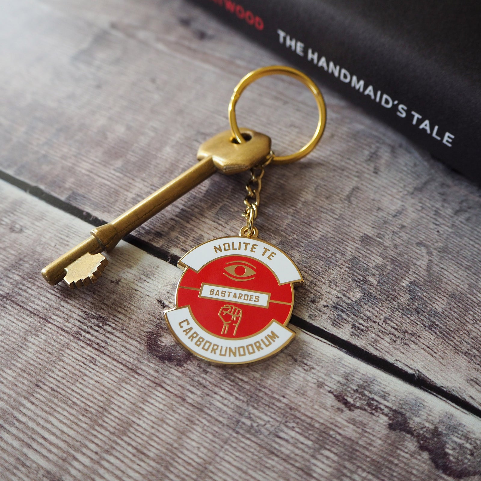 Nolite Te Bastardes Carborundorum Keyring - Dystopian Collection - Literary Emporium 