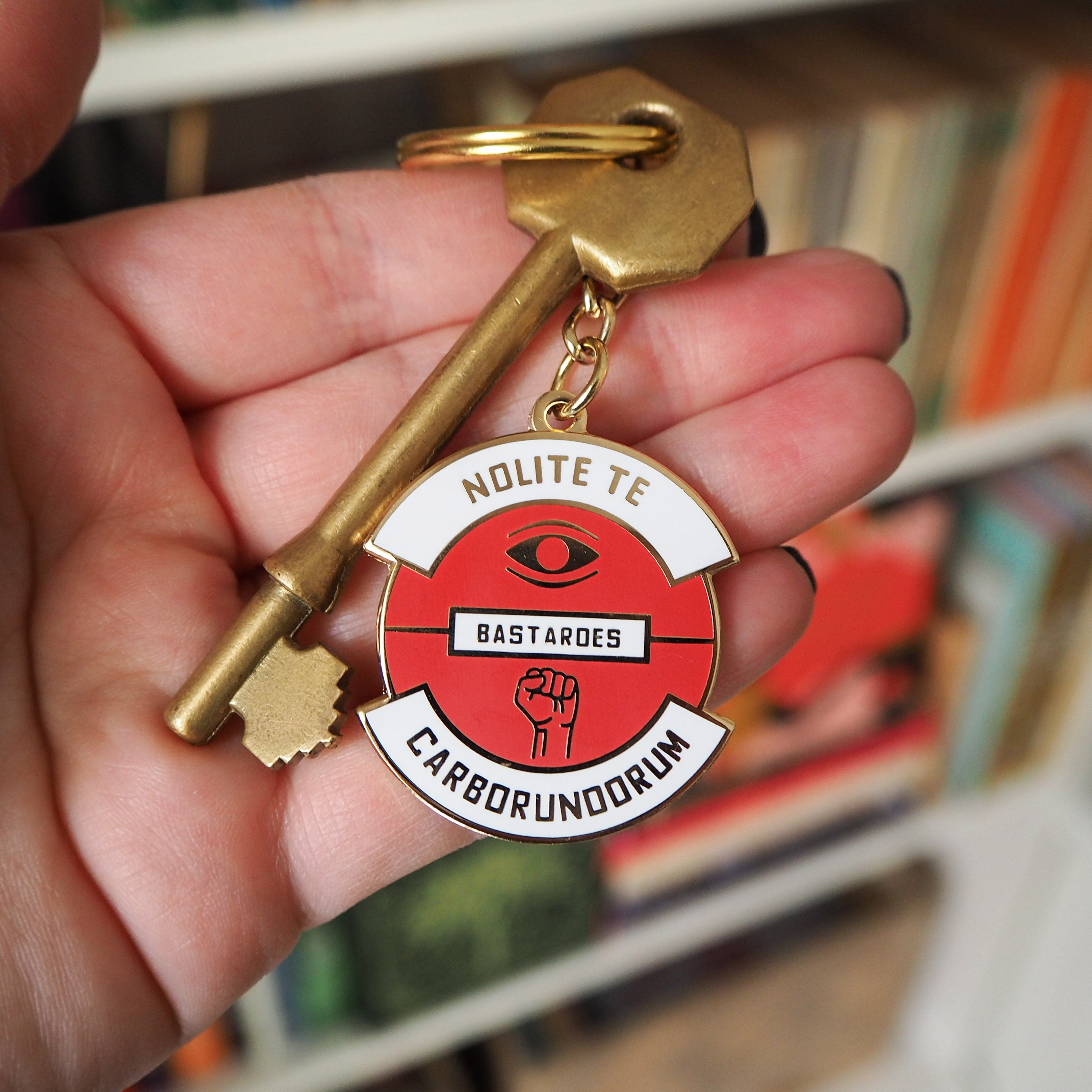 Nolite Te Bastardes Carborundorum Keyring - Dystopian Collection - Literary Emporium 