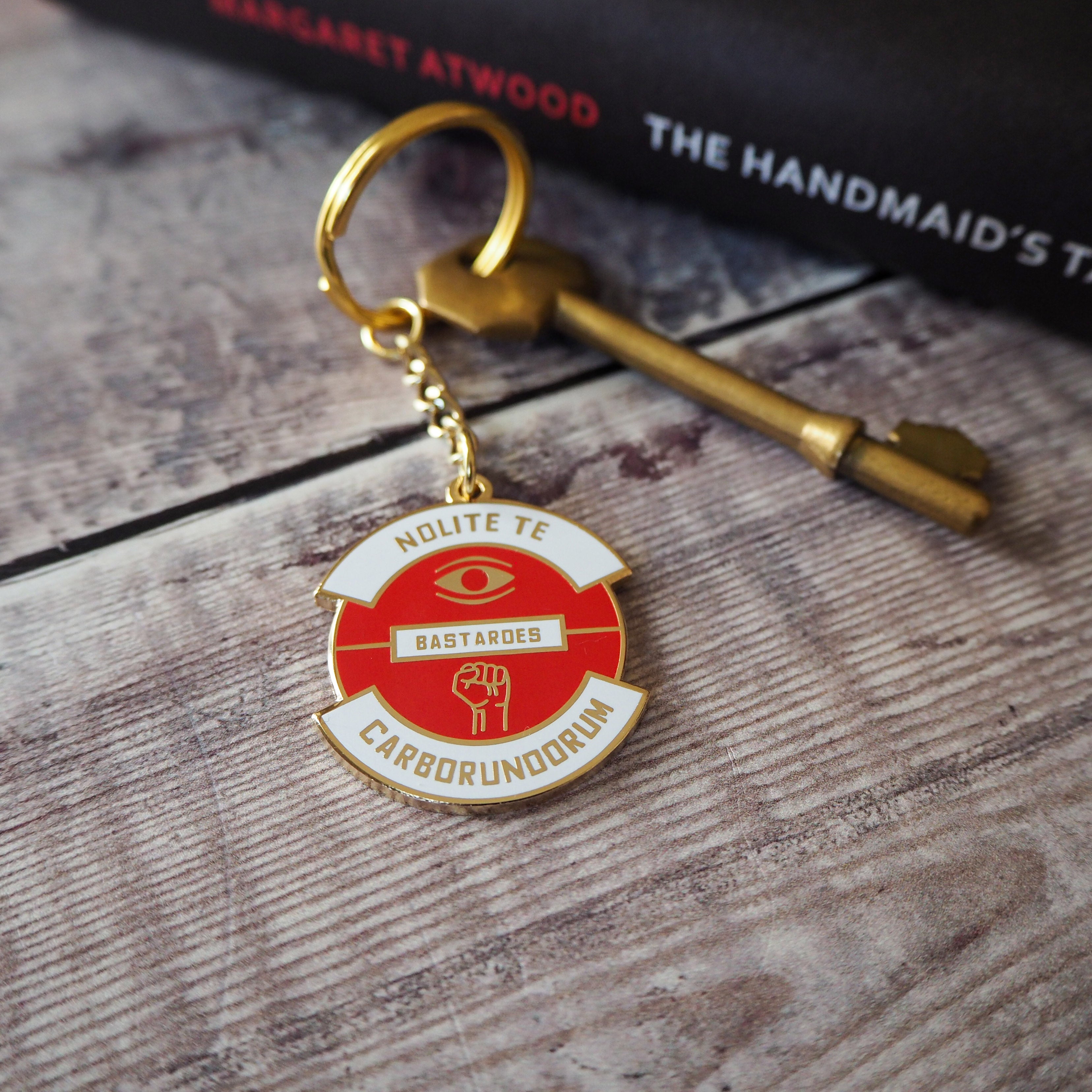 Nolite Te Bastardes Carborundorum Keyring - Dystopian Collection - Literary Emporium 