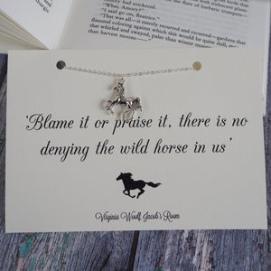 Virginia Woolf Wild Horse Necklace - Literary Emporium 