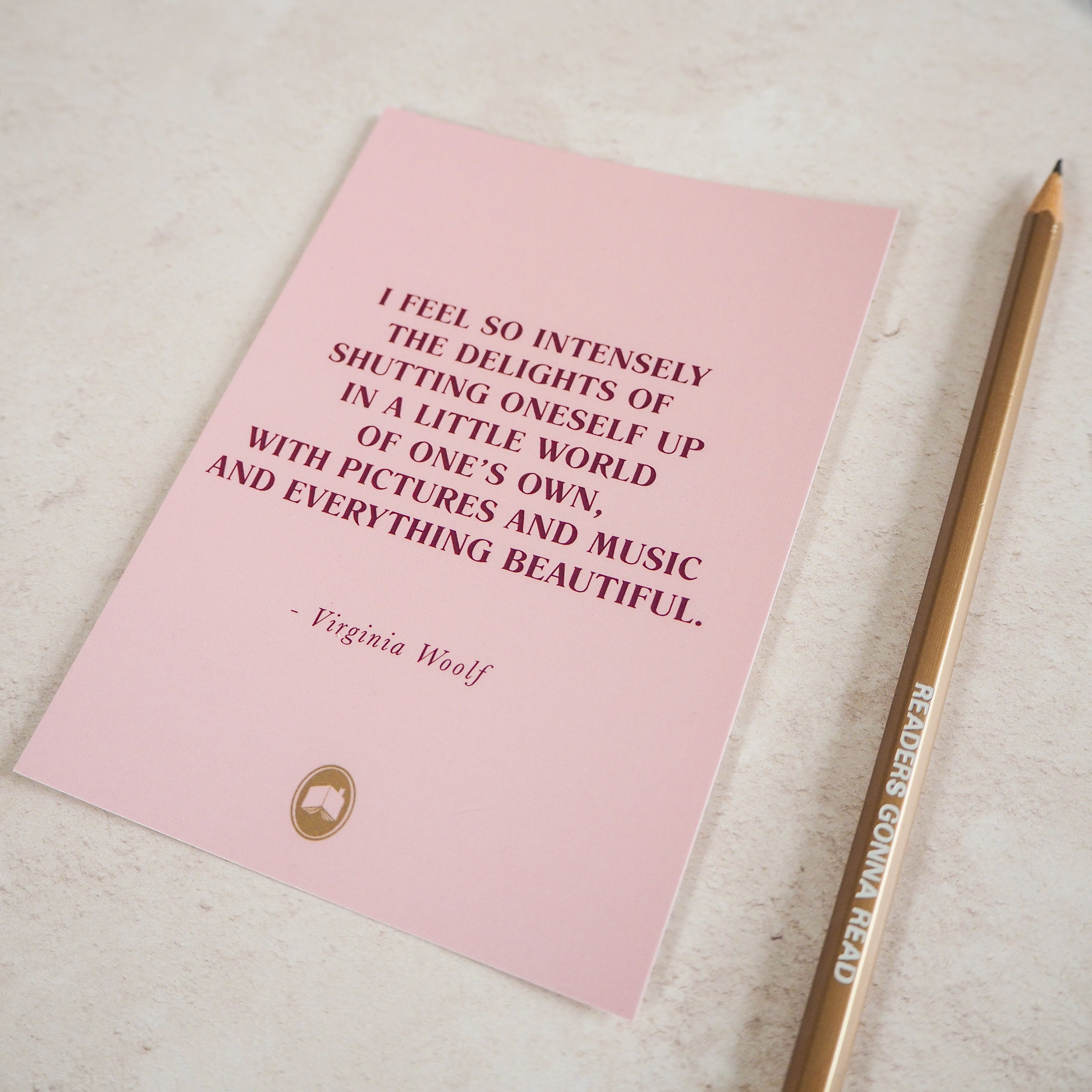 Virginia Woolf 'A Little World' Postcard - Literary Emporium 