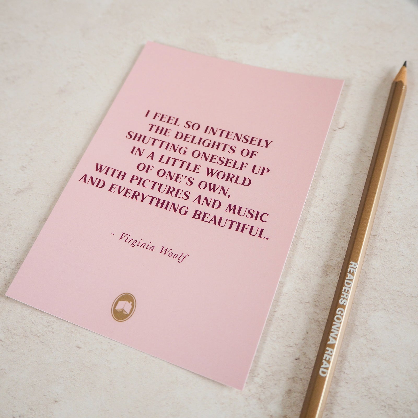 Virginia Woolf 'A Little World' Postcard - Literary Emporium 