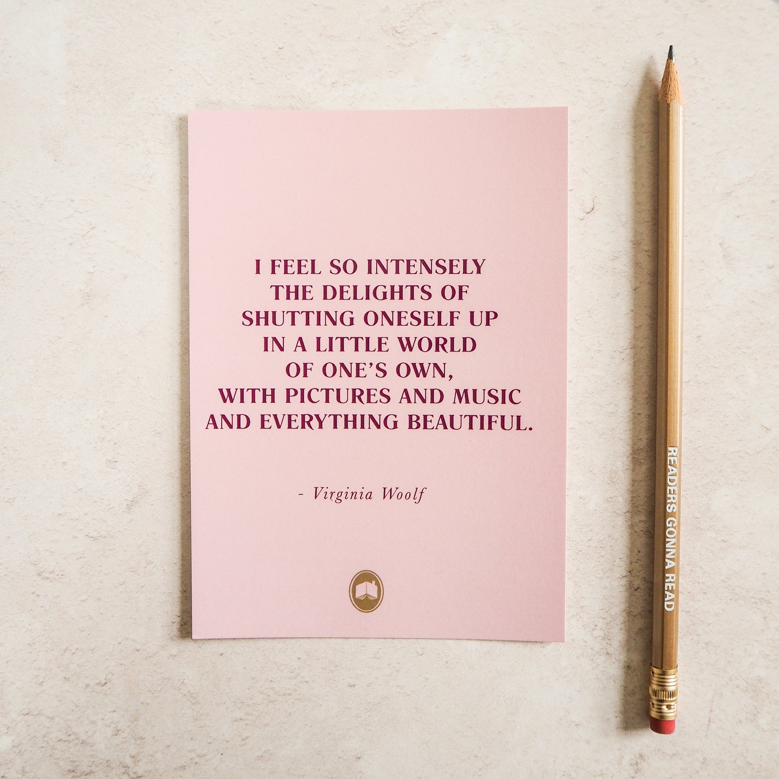 Virginia Woolf 'A Little World' Postcard - Literary Emporium 