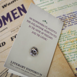 Votes for Women Rosette Enamel Pin - Votes for Women Collection - Literary Emporium 