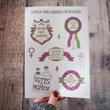Votes for Women Vinyl Sticker Sheet - Literary Emporium 