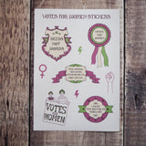 Votes for Women Vinyl Sticker Sheet - Literary Emporium 