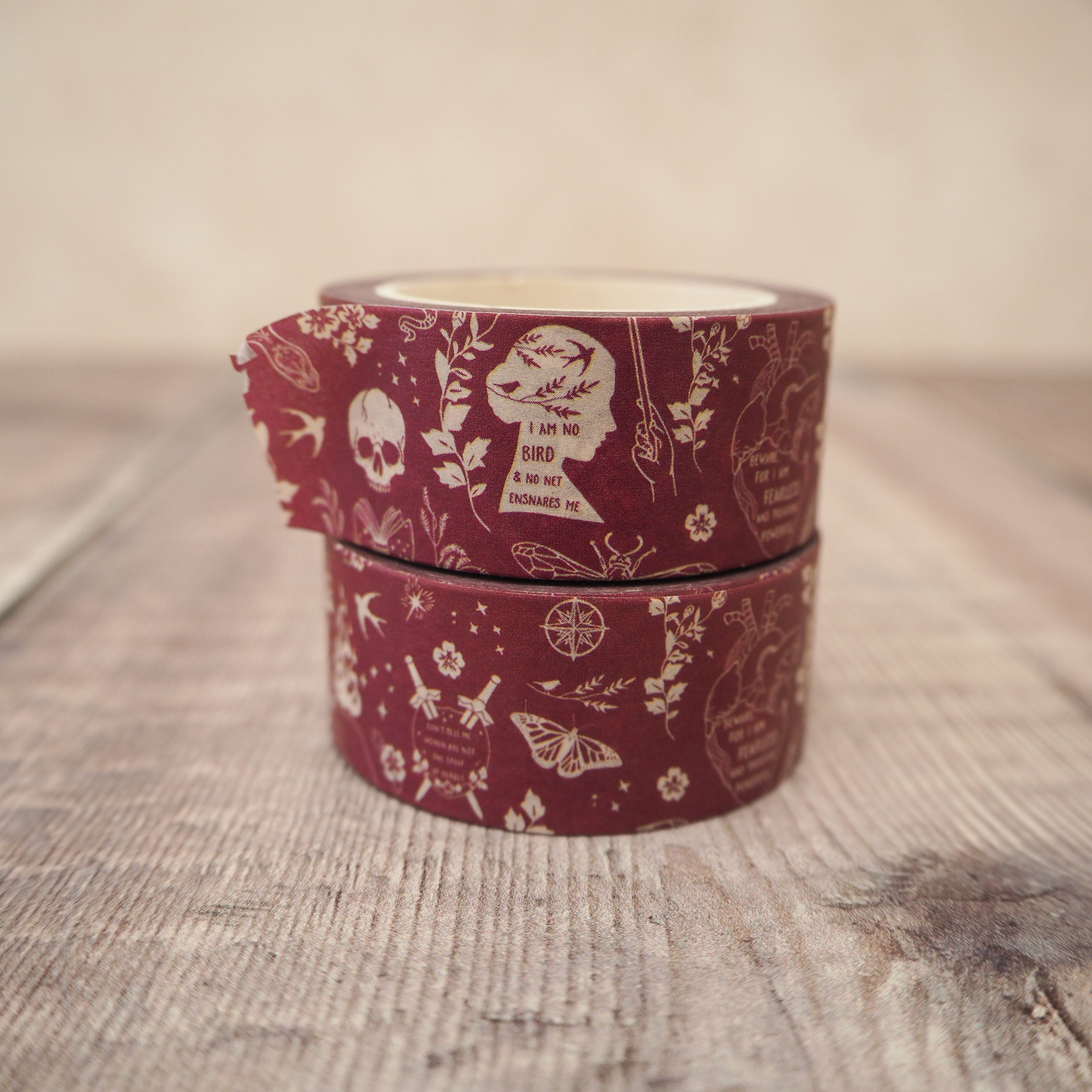 Burgundy Washi Tape - Literary Emporium Ltd