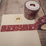 Burgundy Washi Tape - Literary Emporium Ltd
