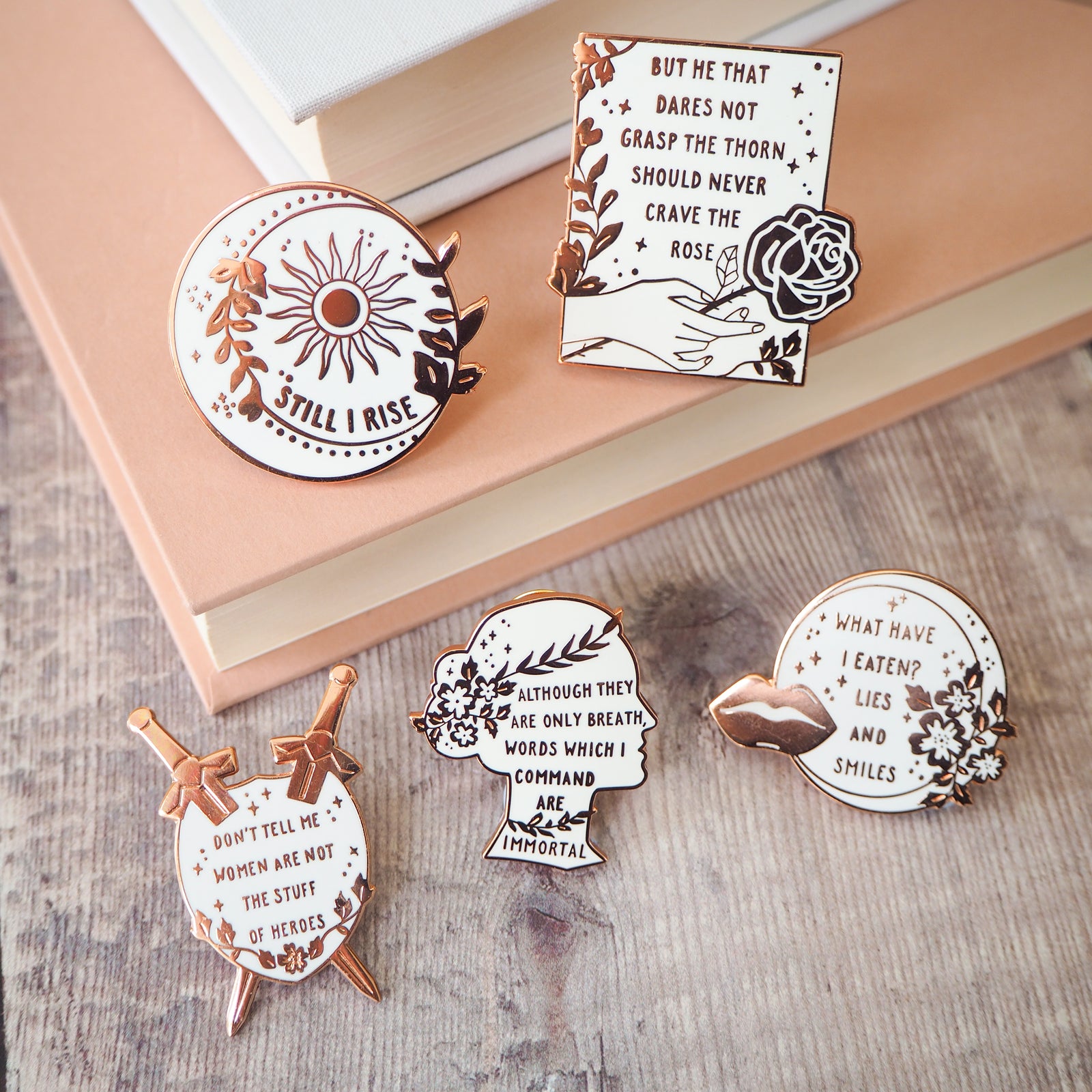 Women Poets Enamel Pin Set