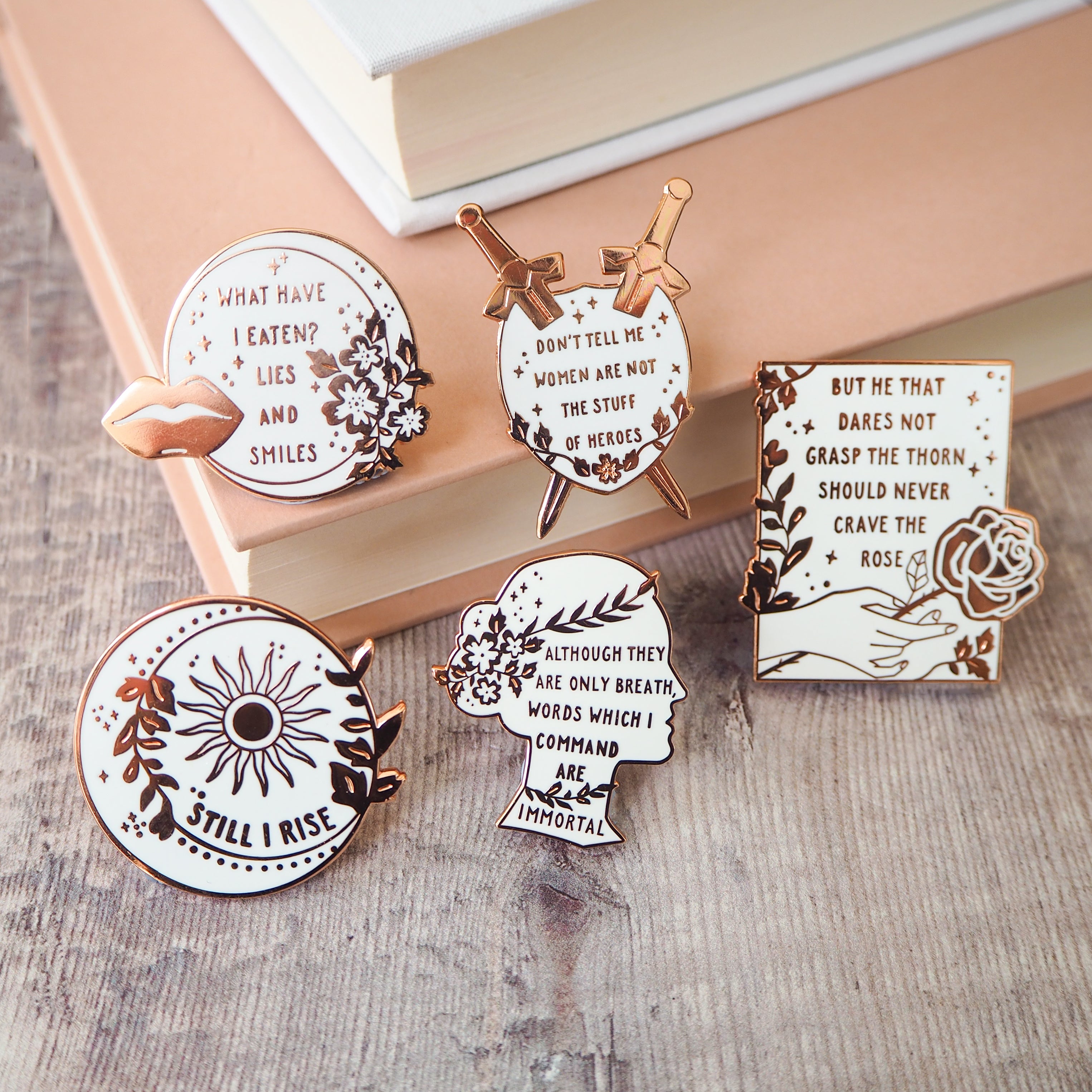 Women Poets Enamel Pin Set